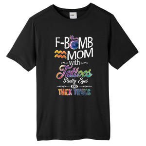 Aquarius Symbole Mom With Tattoos Pretty Eyes Thick Thighs Great Gift Tall Fusion ChromaSoft Performance T-Shirt