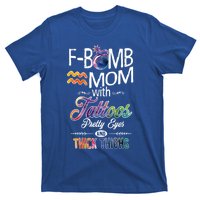 Aquarius Symbole Mom With Tattoos Pretty Eyes Thick Thighs Great Gift T-Shirt