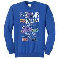 Aquarius Symbole Mom With Tattoos Pretty Eyes Thick Thighs Great Gift Tall Sweatshirt