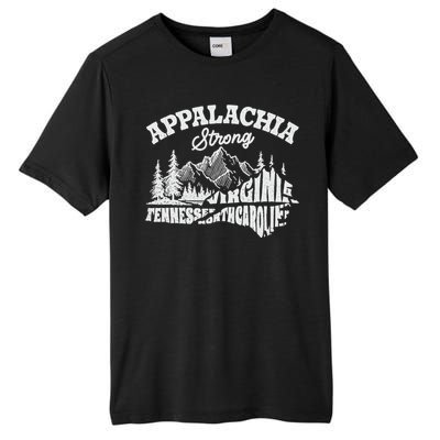 Appalachia Strong Mountain Outdoors Hiking Nc Design Tall Fusion ChromaSoft Performance T-Shirt