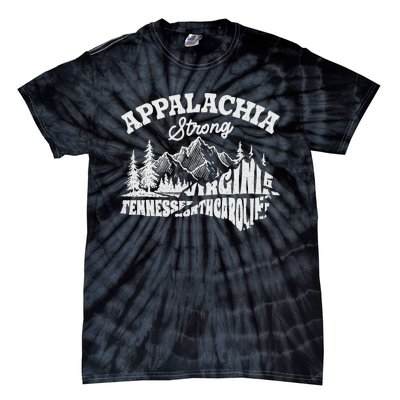 Appalachia Strong Mountain Outdoors Hiking Nc Design Tie-Dye T-Shirt