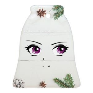 Anime Shoujo Manga Josei Big Eyes Ceramic Bell Ornament