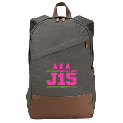 A Serious Matter J15 FounderS Day And Green Aka Cotton Canvas Backpack