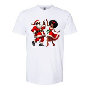 African Santa Mrs Claus Dancing African American Christmas Softstyle CVC T-Shirt