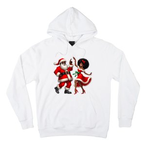 African Santa Mrs Claus Dancing African American Christmas Hoodie