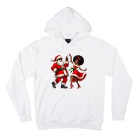 African Santa Mrs Claus Dancing African American Christmas Hoodie