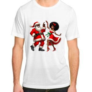 African Santa Mrs Claus Dancing African American Christmas Adult ChromaSoft Performance T-Shirt