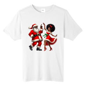 African Santa Mrs Claus Dancing African American Christmas Tall Fusion ChromaSoft Performance T-Shirt