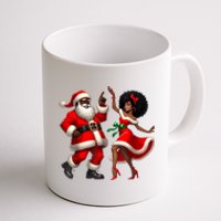 African Santa Mrs Claus Dancing African American Christmas Coffee Mug