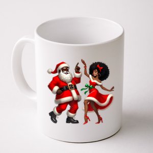 African Santa Mrs Claus Dancing African American Christmas Coffee Mug