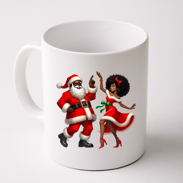 African Santa Mrs Claus Dancing African American Christmas Coffee Mug