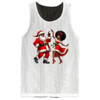 African Santa Mrs Claus Dancing African American Christmas Mesh Reversible Basketball Jersey Tank