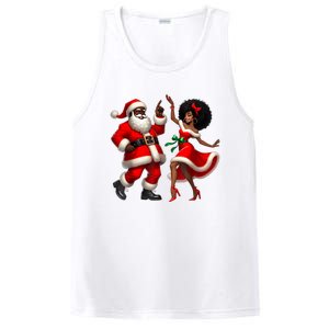 African Santa Mrs Claus Dancing African American Christmas PosiCharge Competitor Tank