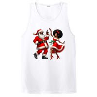 African Santa Mrs Claus Dancing African American Christmas PosiCharge Competitor Tank