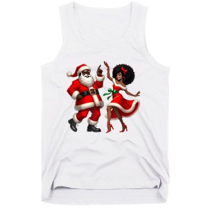 African Santa Mrs Claus Dancing African American Christmas Tank Top