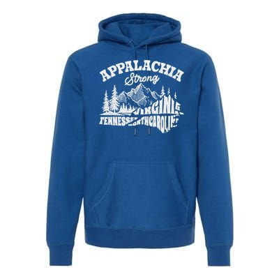 Appalachia Strong Mountain Outdoors Hiking Nc Premium Hoodie