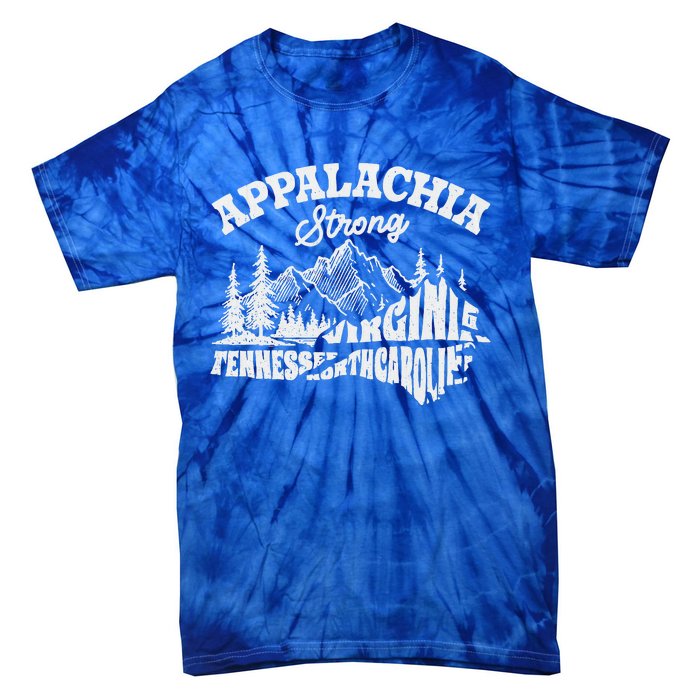 Appalachia Strong Mountain Outdoors Hiking Nc Tie-Dye T-Shirt