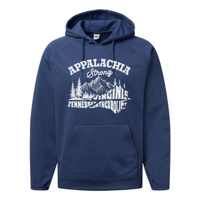 Appalachia Strong Mountain Outdoors Hiking Nc Performance Fleece Hoodie