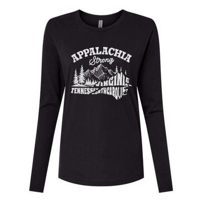 Appalachia Strong Mountain Outdoors Hiking Nc Design Womens Cotton Relaxed Long Sleeve T-Shirt