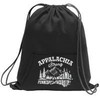 Appalachia Strong Mountain Outdoors Hiking Nc Design Sweatshirt Cinch Pack Bag