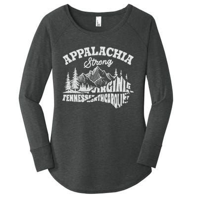 Appalachia Strong Mountain Outdoors Hiking Nc Design Women's Perfect Tri Tunic Long Sleeve Shirt