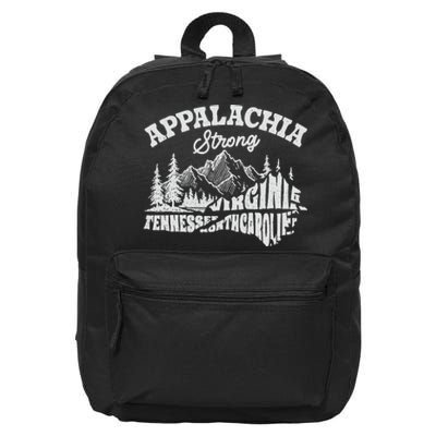 Appalachia Strong Mountain Outdoors Hiking Nc Design 16 in Basic Backpack