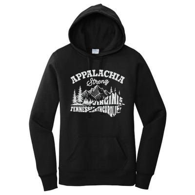 Appalachia Strong Mountain Outdoors Hiking Nc Design Women's Pullover Hoodie