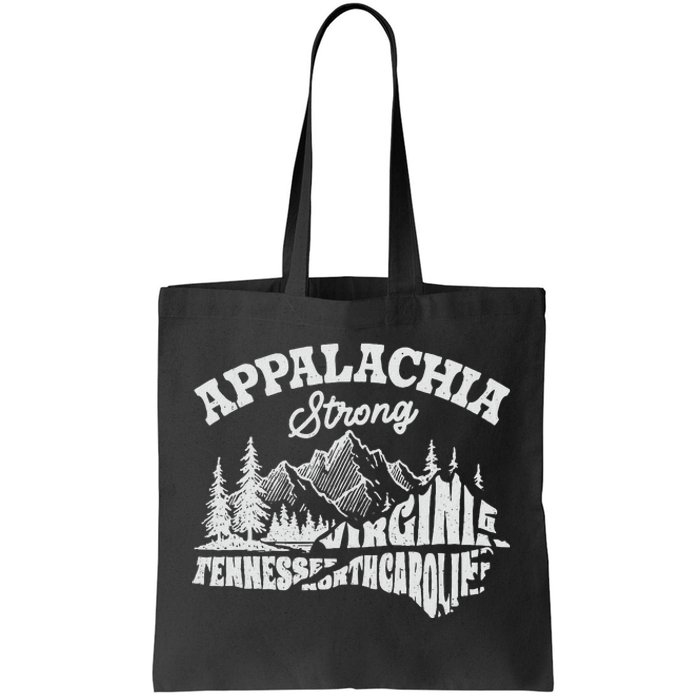 Appalachia Strong Mountain Outdoors Hiking Nc Design Tote Bag