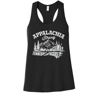 Appalachia Strong Mountain Outdoors Hiking Nc Design Women's Racerback Tank