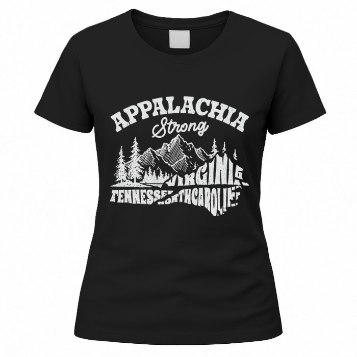 Appalachia Strong Mountain Outdoors Hiking Nc Design Women's T-Shirt