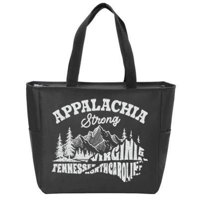 Appalachia Strong Mountain Outdoors Hiking Nc Design Zip Tote Bag