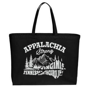 Appalachia Strong Mountain Outdoors Hiking Nc Design Cotton Canvas Jumbo Tote