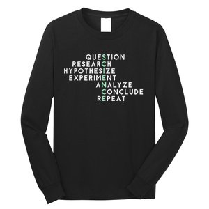 Acrostic Scientific Method Research Experiment Science Long Sleeve Shirt