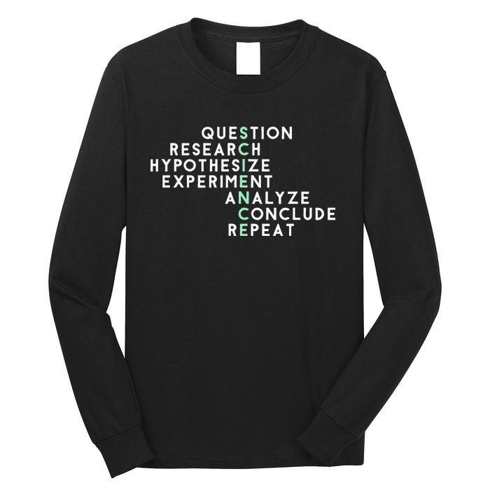 Acrostic Scientific Method Research Experiment Science Long Sleeve Shirt