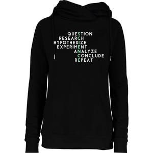 Acrostic Scientific Method Research Experiment Science Womens Funnel Neck Pullover Hood