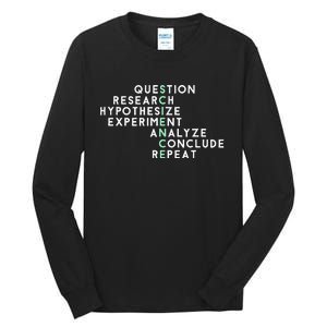 Acrostic Scientific Method Research Experiment Science Tall Long Sleeve T-Shirt