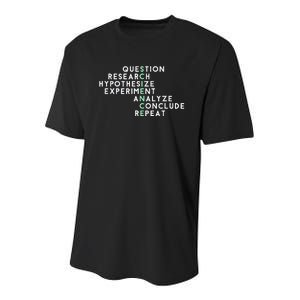 Acrostic Scientific Method Research Experiment Science Youth Performance Sprint T-Shirt