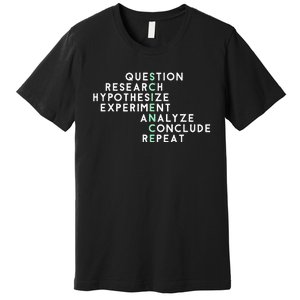 Acrostic Scientific Method Research Experiment Science Premium T-Shirt