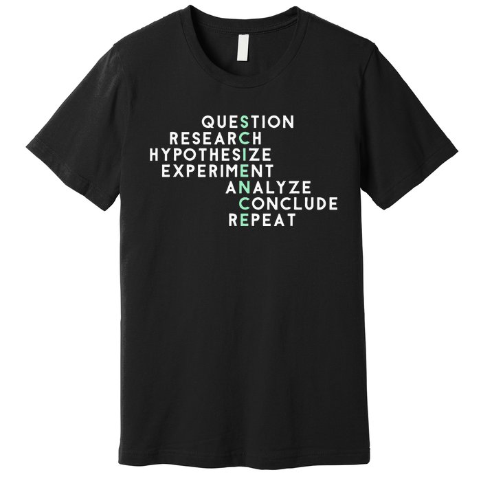 Acrostic Scientific Method Research Experiment Science Premium T-Shirt