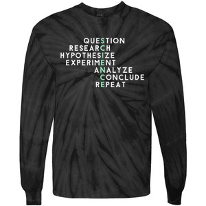 Acrostic Scientific Method Research Experiment Science Tie-Dye Long Sleeve Shirt