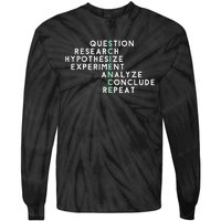 Acrostic Scientific Method Research Experiment Science Tie-Dye Long Sleeve Shirt