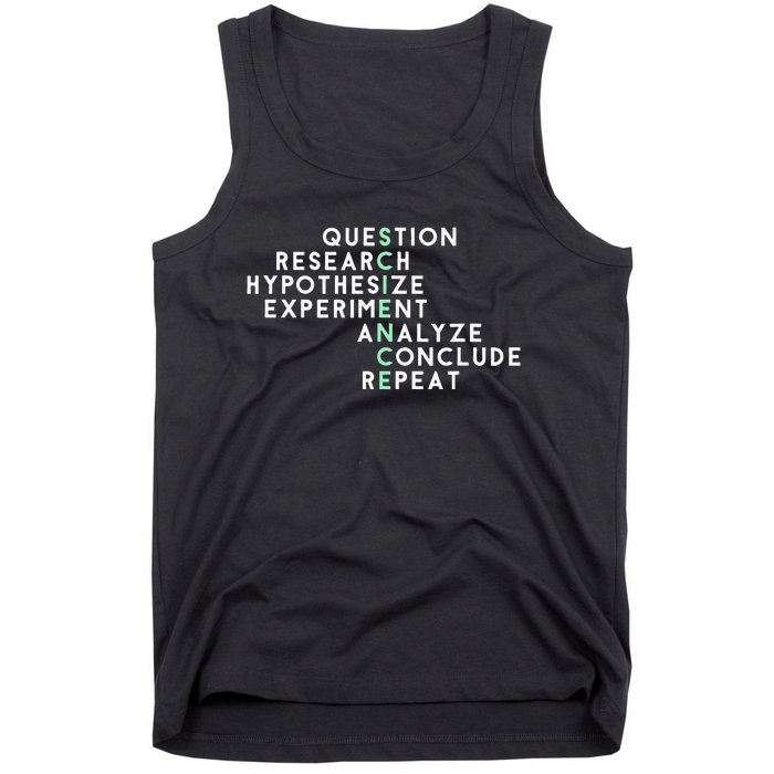 Acrostic Scientific Method Research Experiment Science Tank Top