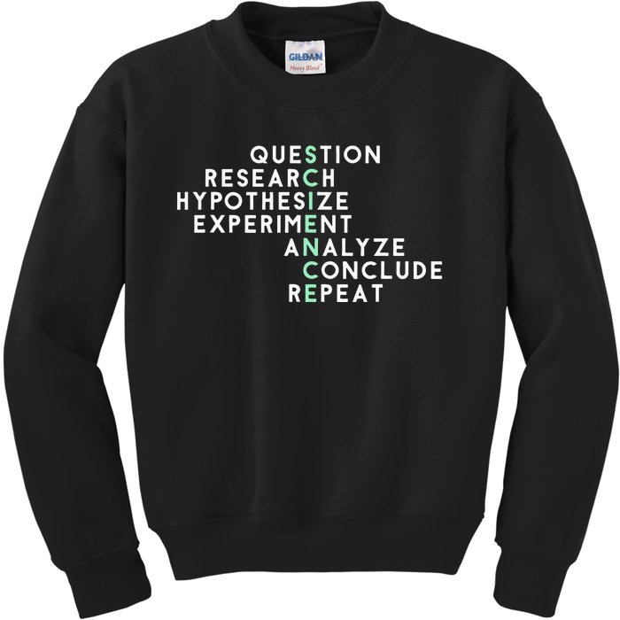 Acrostic Scientific Method Research Experiment Science Kids Sweatshirt