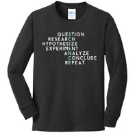 Acrostic Scientific Method Research Experiment Science Kids Long Sleeve Shirt