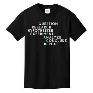 Acrostic Scientific Method Research Experiment Science Kids T-Shirt