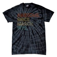 Awesome Since March 1972 Vintage 50Th Birthday Tie-Dye T-Shirt