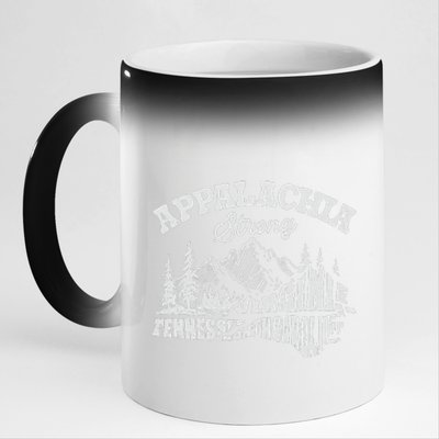 Appalachia Strong Mountain Outdoors Hiking Nc Design 11oz Black Color Changing Mug