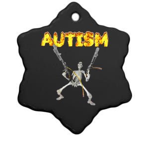 Autism Skeleton Meme Ceramic Star Ornament