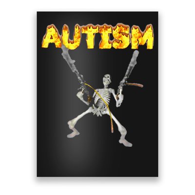 Autism Skeleton Meme Poster