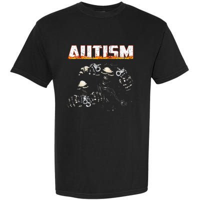 Autism Skeleton Meme Halloween Costume Spooky Season Garment-Dyed Heavyweight T-Shirt